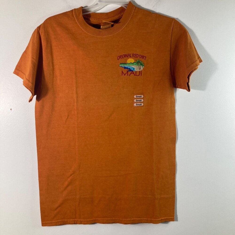 Womens Gildan Red Dirt Maui Tee Shirt Short Sleeve Orange S‎ Cotton NWT